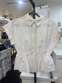 Entro - Drawstring Waist Peplum Top