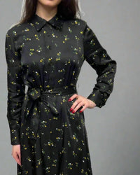 Mosaic - Collared Midi Dress