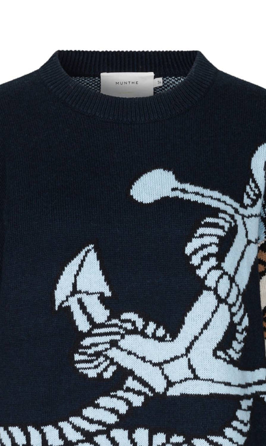 Munthe - Women's Anchor Knit Long Sleeve Sweater