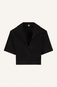 Johanna Ortiz Misty Hem T-shirt in black - women's t-shirt - alternate view