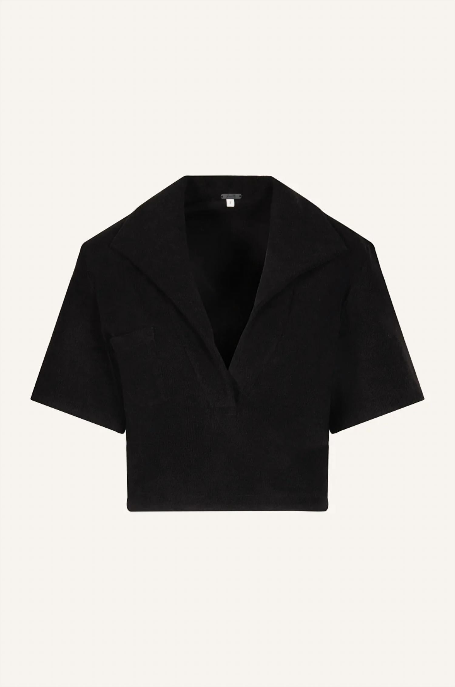 Johanna Ortiz Misty Hem T-shirt in black - women's t-shirt - alternate view