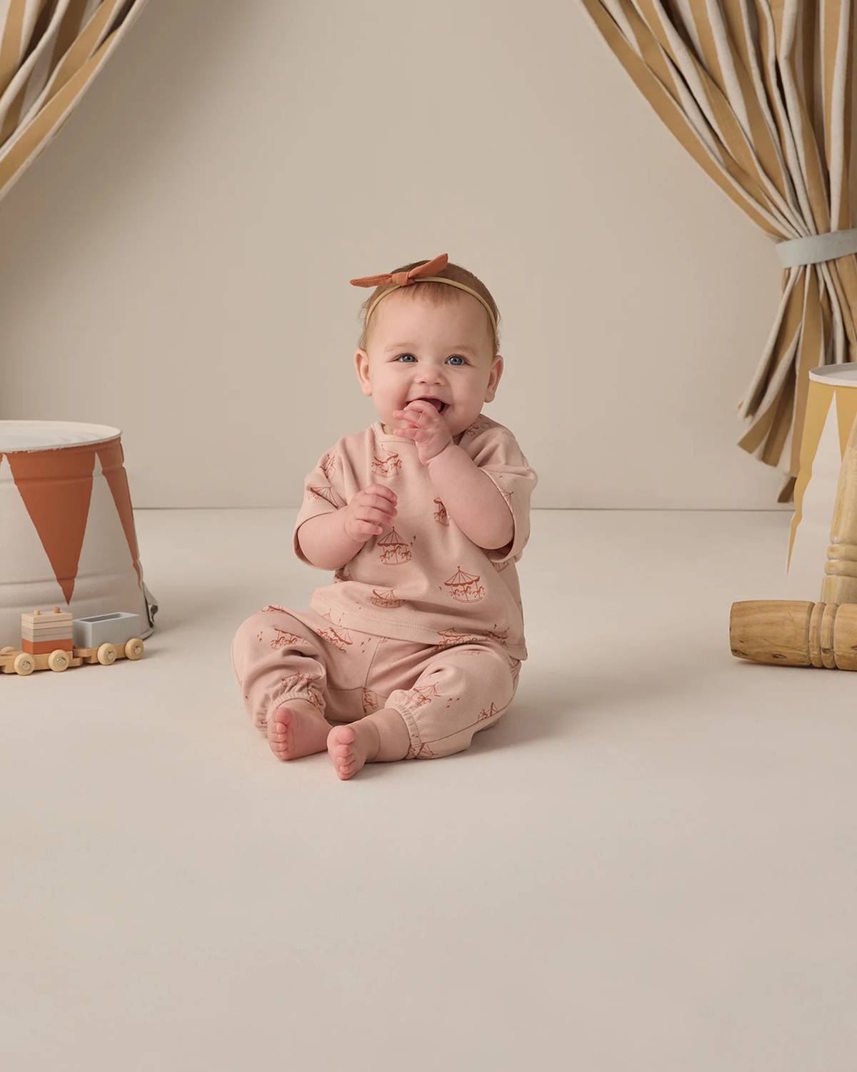 Quincy Mae - Baby Girls Jersey Tee + Pant Set