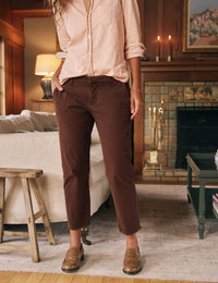 Frank & Eileen Women's Wicklow Chino Pant in chocolate - women's pants