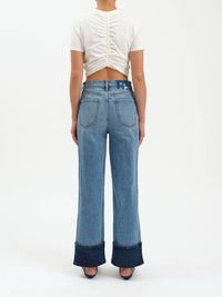 DAZE Eastside High Rise Loose Jeans in plunge 1 - women's jeans - detail view