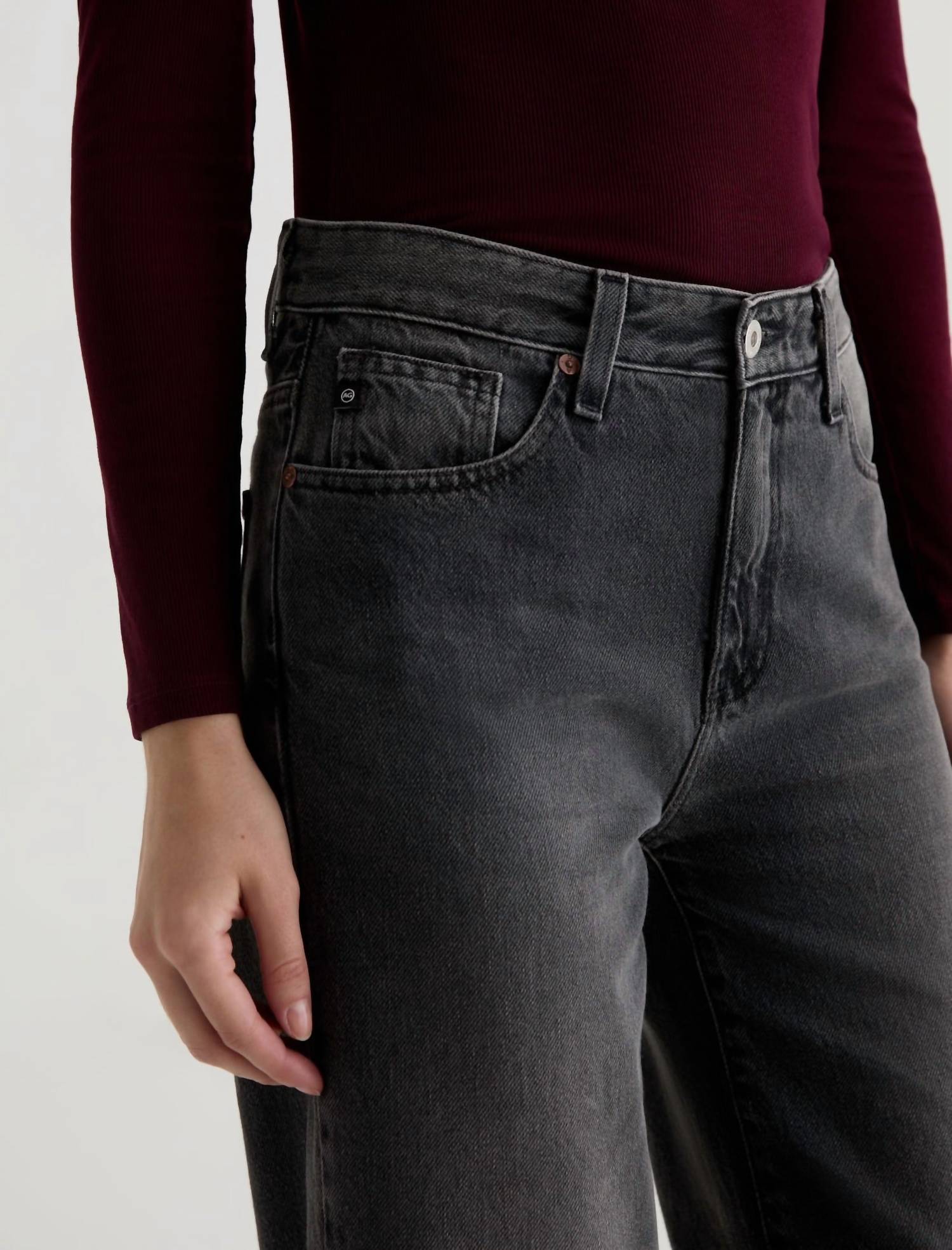 AG Jeans Saige Wide Leg Crop Jeans in overnight - women's jeans - view 5