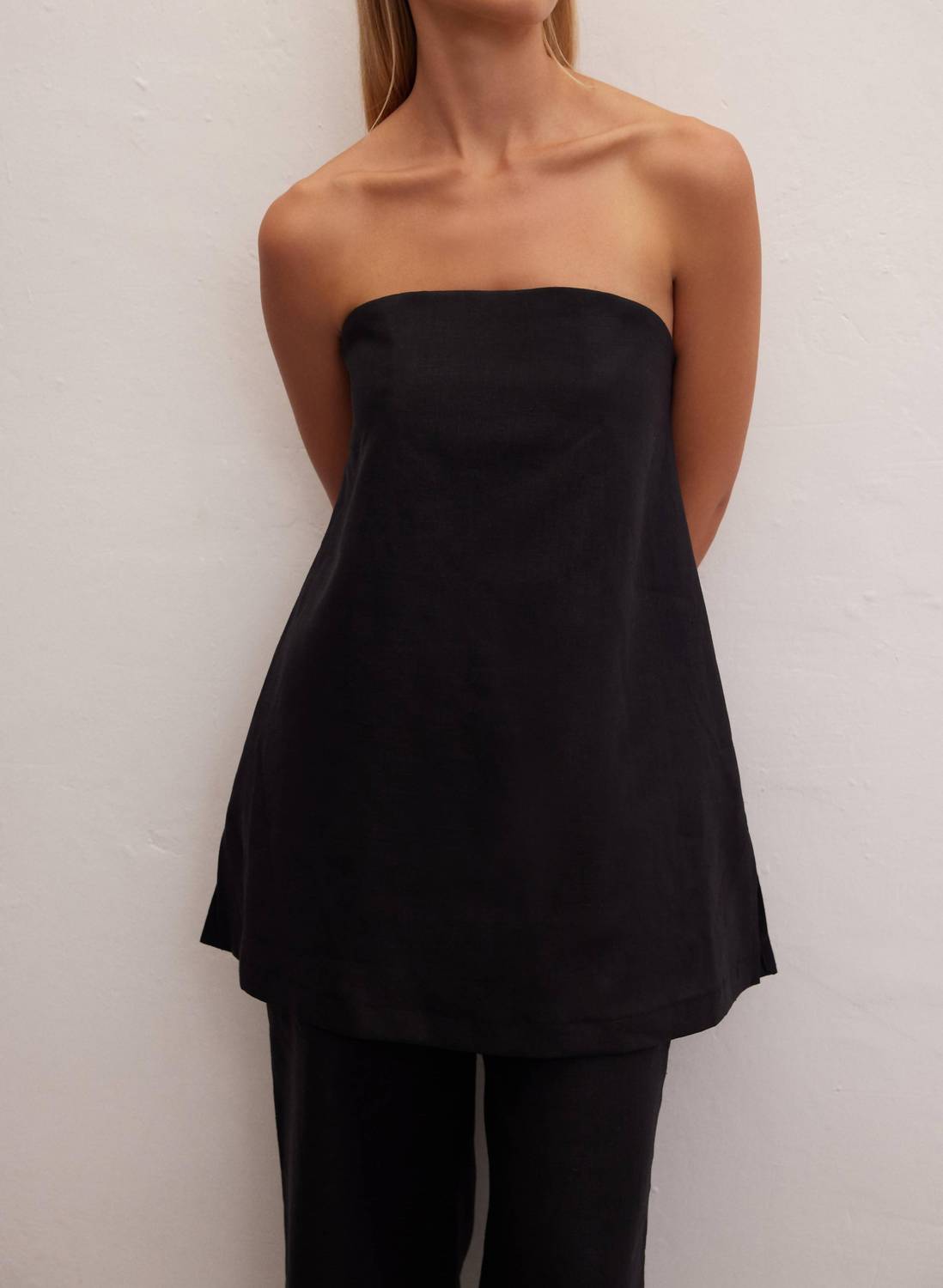 Le Cle - Essence Linen Strapless Top