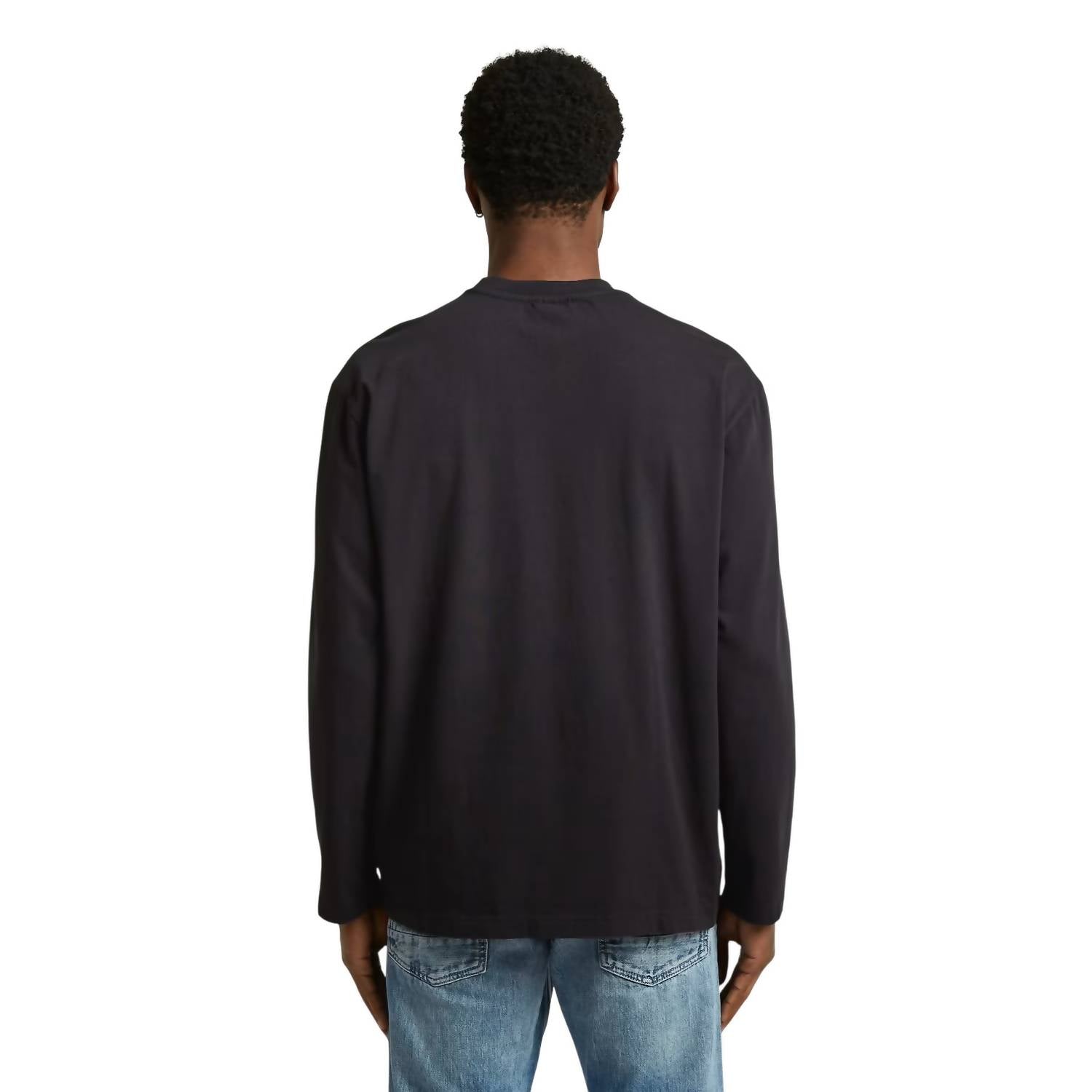G-Star Sunfaded Bulldog Long Sleeve Graphic T-shirt in black - men's long sleeve top - alternate view