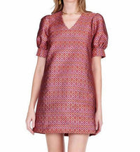 Jade - V-neck Short Sleeve Shift Dress