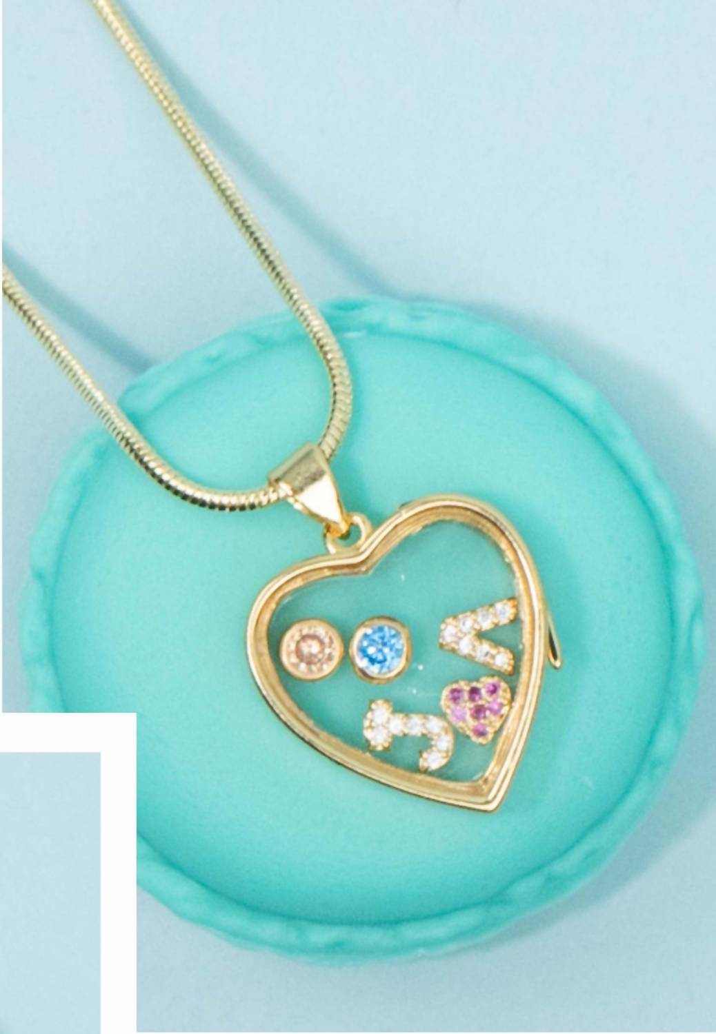 The Crowns - Women's Customized Floating Heart Locket Locket & Chain
