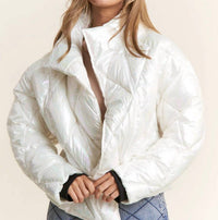 J.Nna - Joey Quilted Mock Neck Puffer Jacket