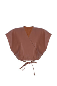 ENVELOPE LEATHER TOP