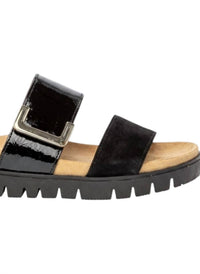 GABOR Women's Mule Sandal in soft nubuk leinen - women's sandal - alternate view