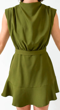 Glam - Cowl Me Maybe Tie Waist Dress