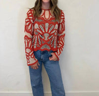 Forte - Crochet Floral Design Sweater