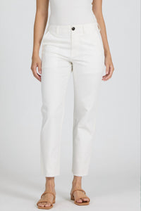DEAR JOHN DENIM Portia Mid Rise Pants in ivory - women's pants