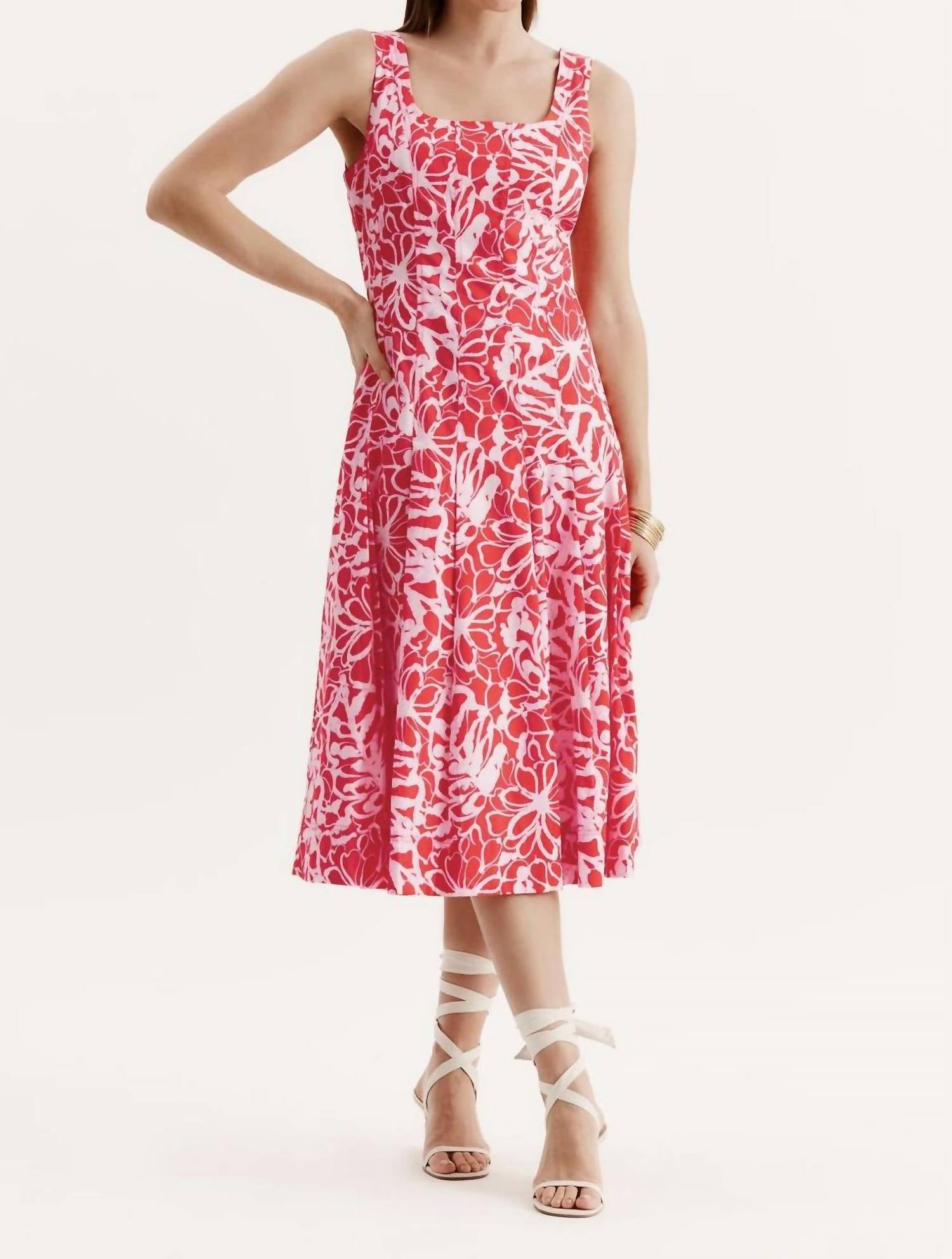 Tyler Boe Ginny Etched Primrose Dress in multi pink - women's dress