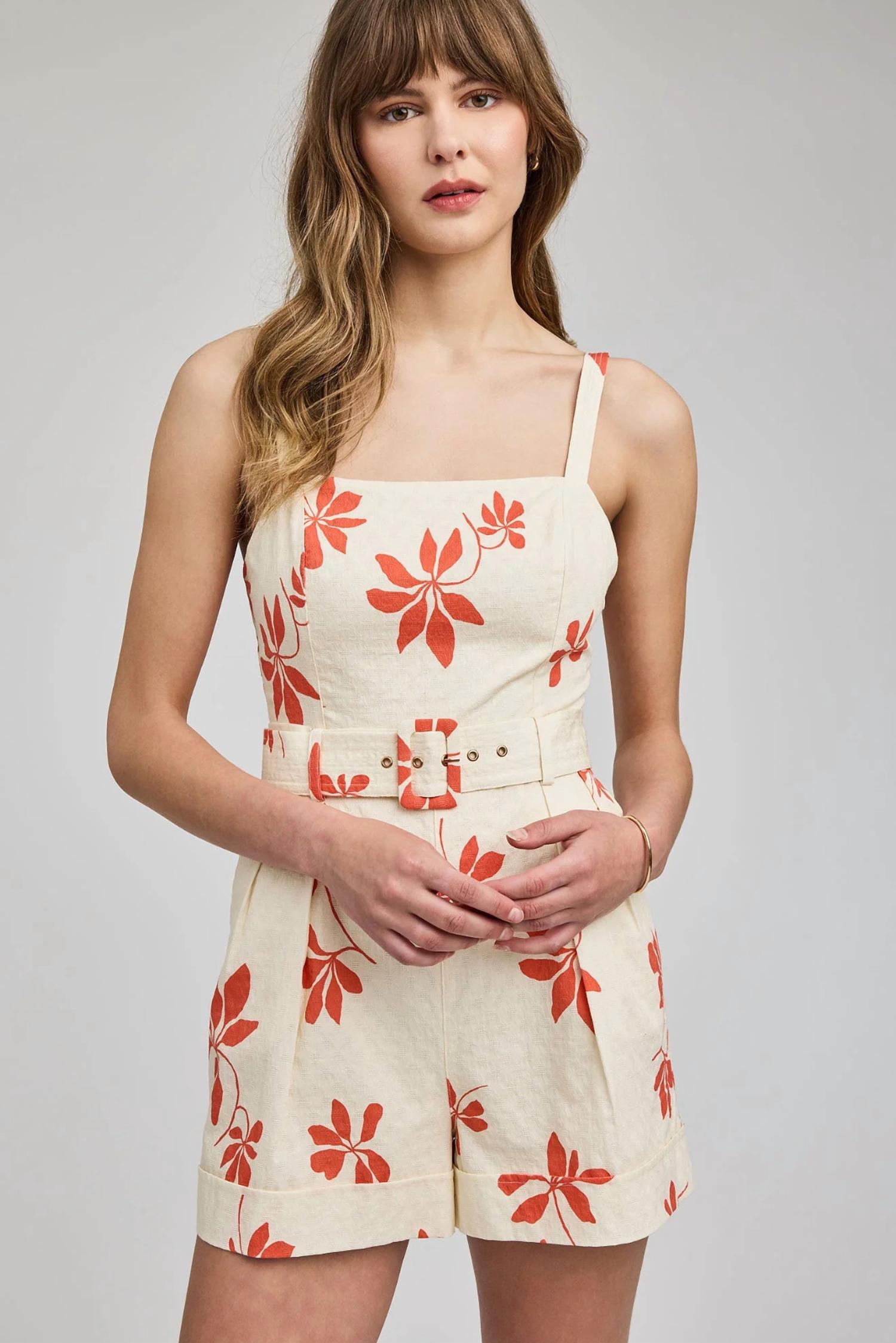 Gentle Fawn - Fully Lined Belted Romper
