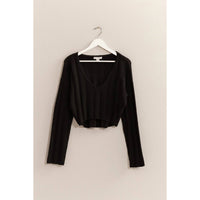 Hyfve - Women's Cropped Ribbed Sweater