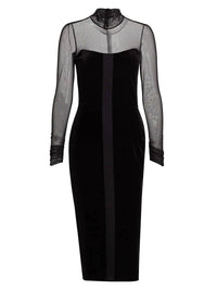 Chiara Boni - Calanta Velvet Illusion Midi-Dress