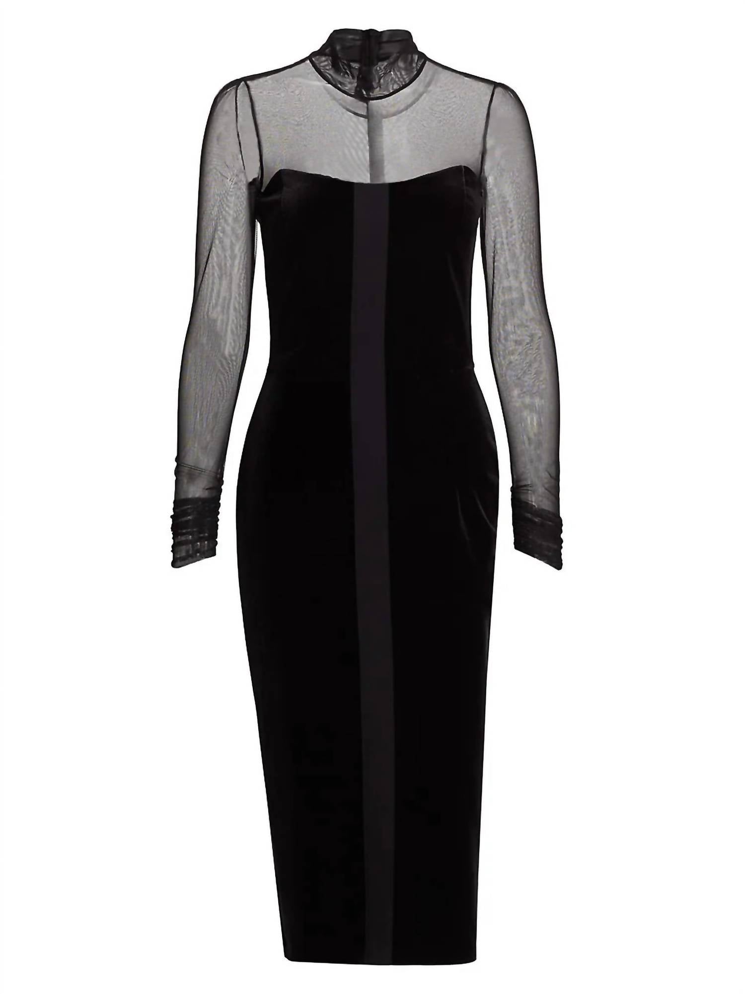 Chiara Boni - Calanta Velvet Illusion Midi-Dress