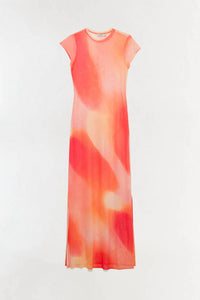 JONATHAN SIMKHAI FIA MIDI DRESS in golden hour sunset - women's dress - view 6