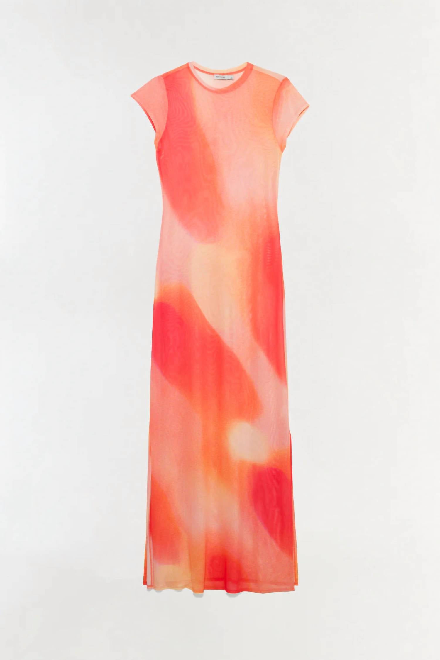 JONATHAN SIMKHAI FIA MIDI DRESS in golden hour sunset - women's dress - view 6