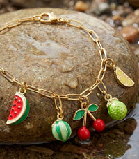 Farrah B Jewelry - Women's Fruit Charm Bracelet