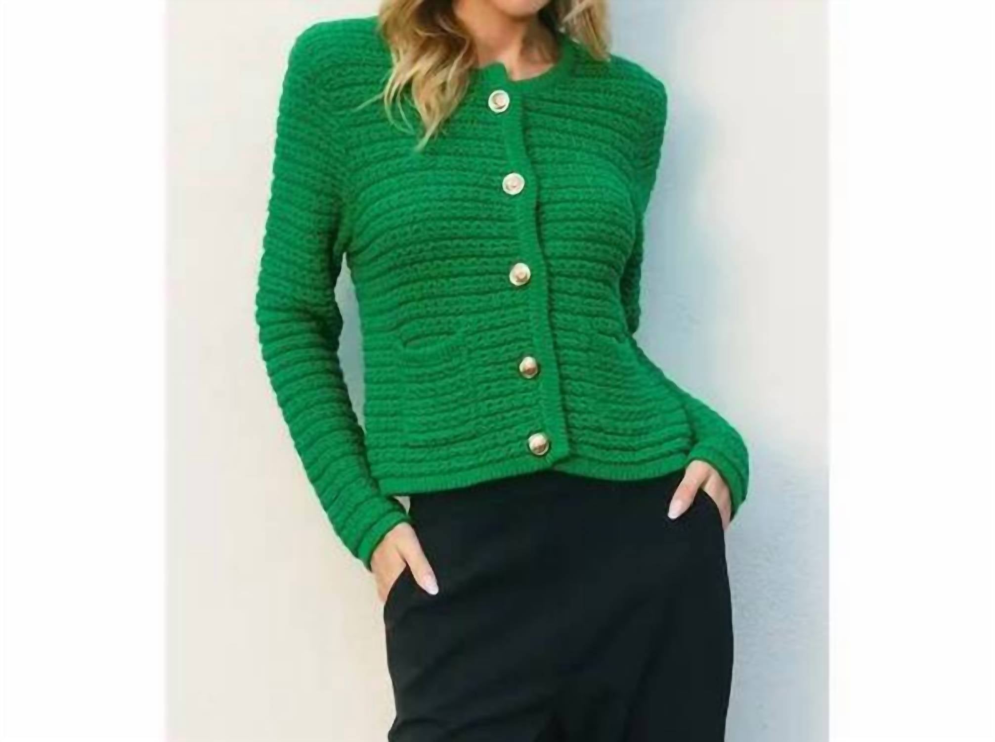 Dress Forum - Knitted Crewneck Cardigan
