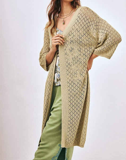 Nekane Nkn - Kimono Openwork Knit Cardigan