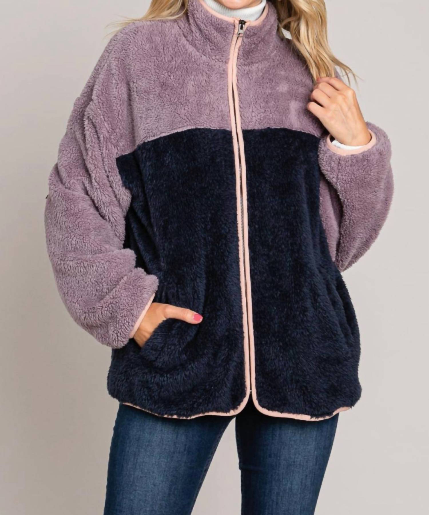 Cotton Bleu - Stretch Fleece Zip-up Jacket