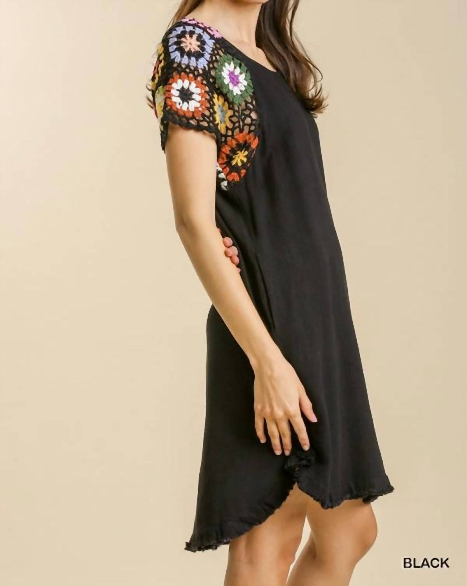 Umgee - Crochet Sleeve Dress