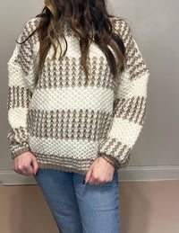 Vine & Love - Chunky Knit Long Sleeve Sweater