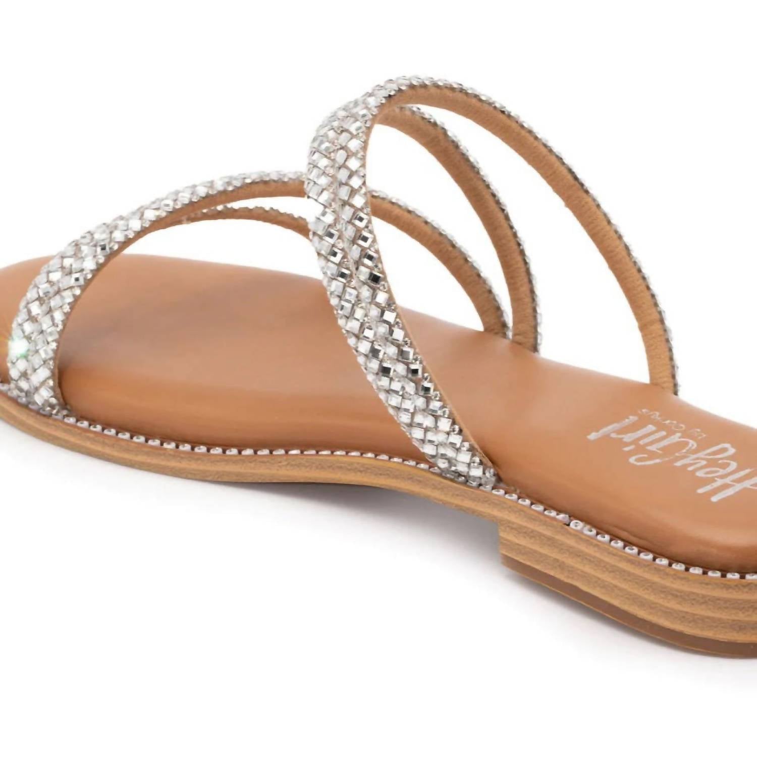 Hey Girl by Corkys Women's Shell Yeah Sandals in clear - women's sandal - detail view