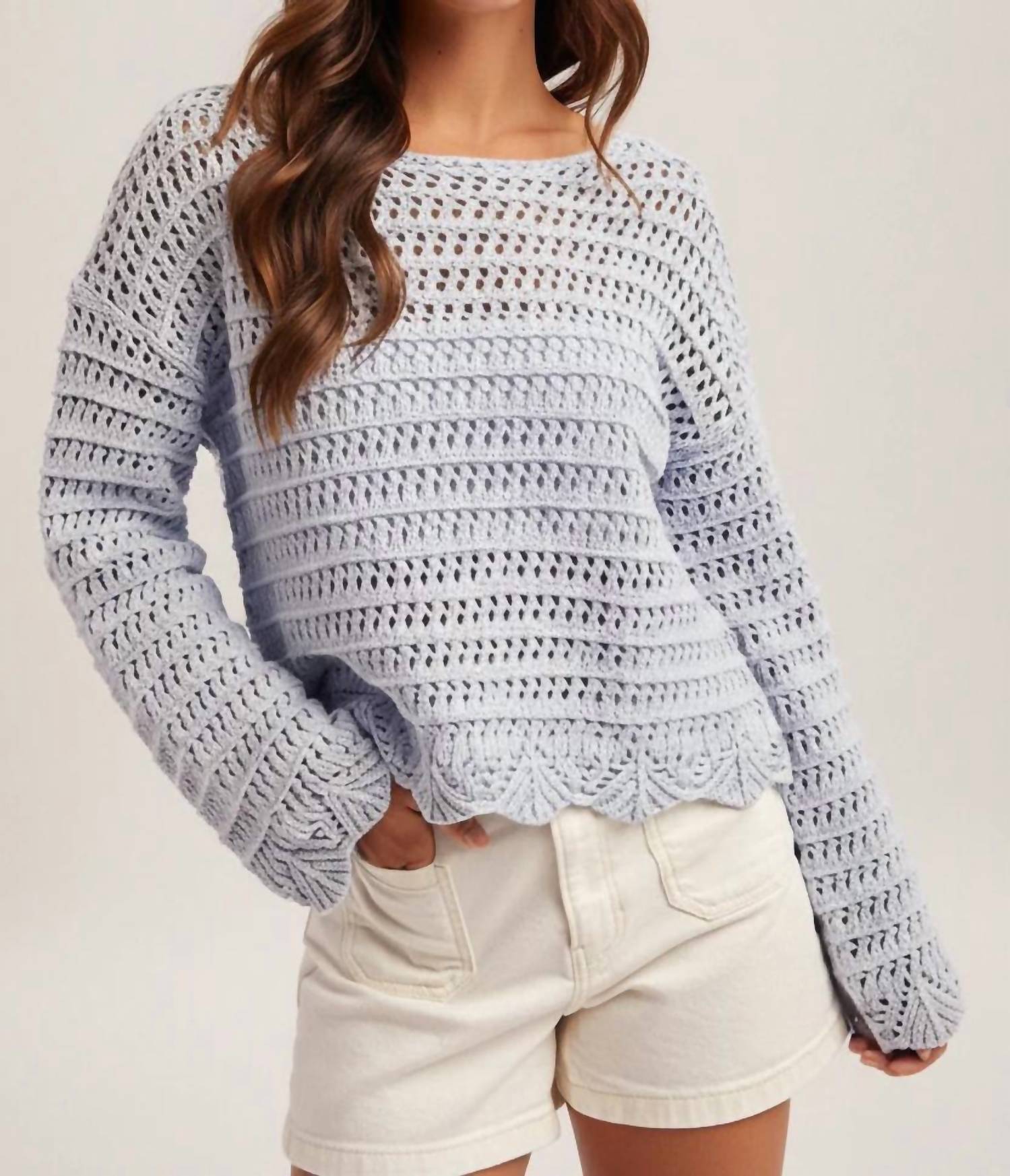 Hem & Thread - Remi Boat Neck Crochet Top