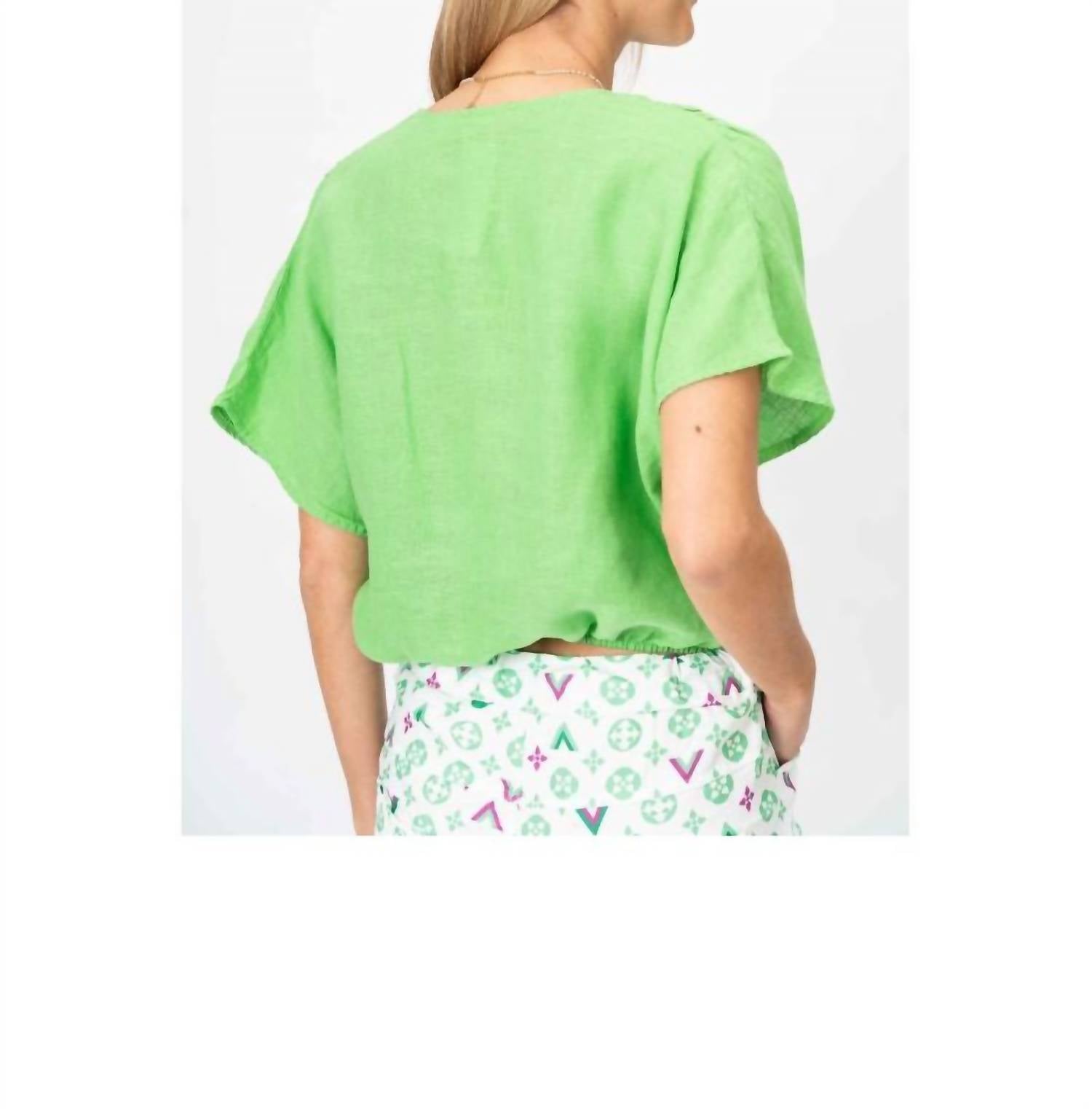 Look Mode Usa - Cross Linen Top