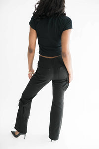 Falcon Park - Haddy Bow Detail Flare Jeans