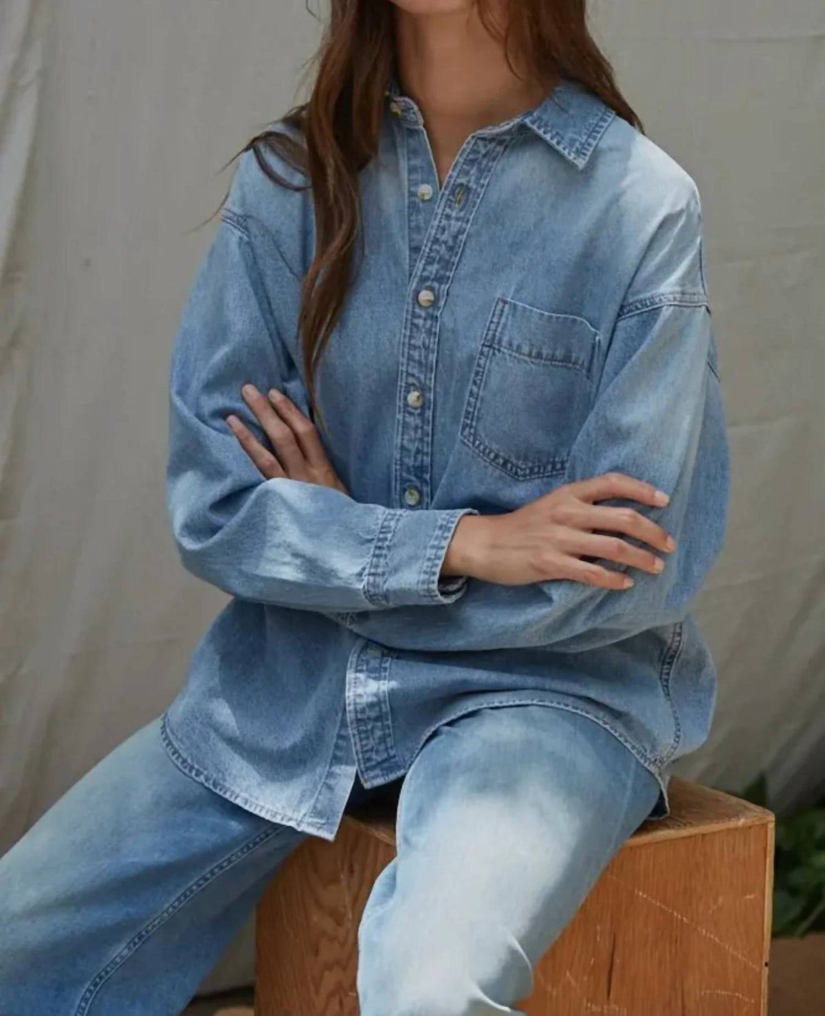 By Together - Classic Denim Button Down Shirt