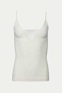 SHEER-PANELED STRETCH-JERSEY TOP