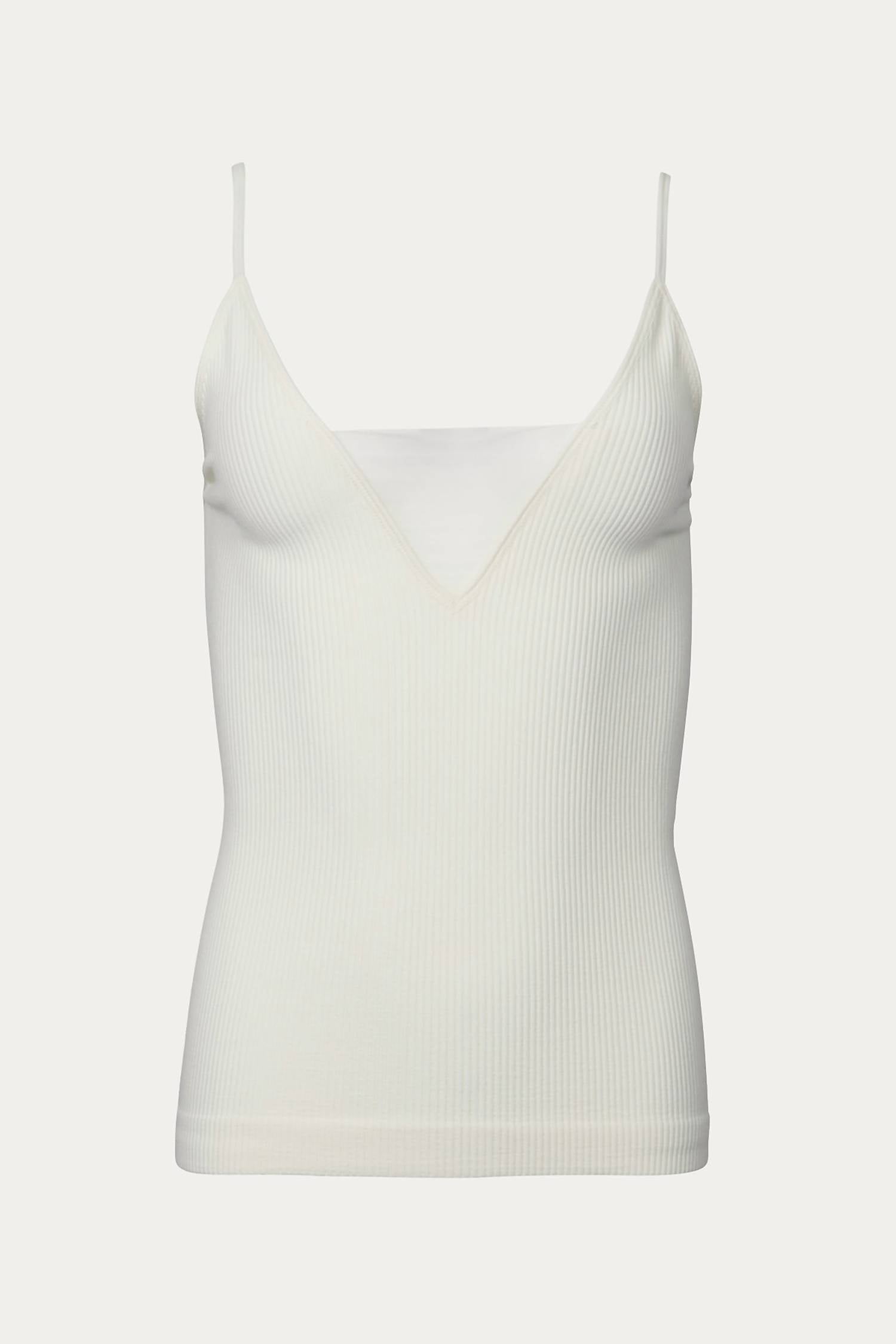 SHEER-PANELED STRETCH-JERSEY TOP