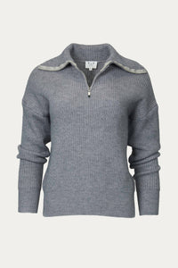 CIUT HALF-ZIP RIBBED SWEATER