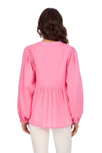 mudpie Embellished Top in margeaux - women's blouse - detail view