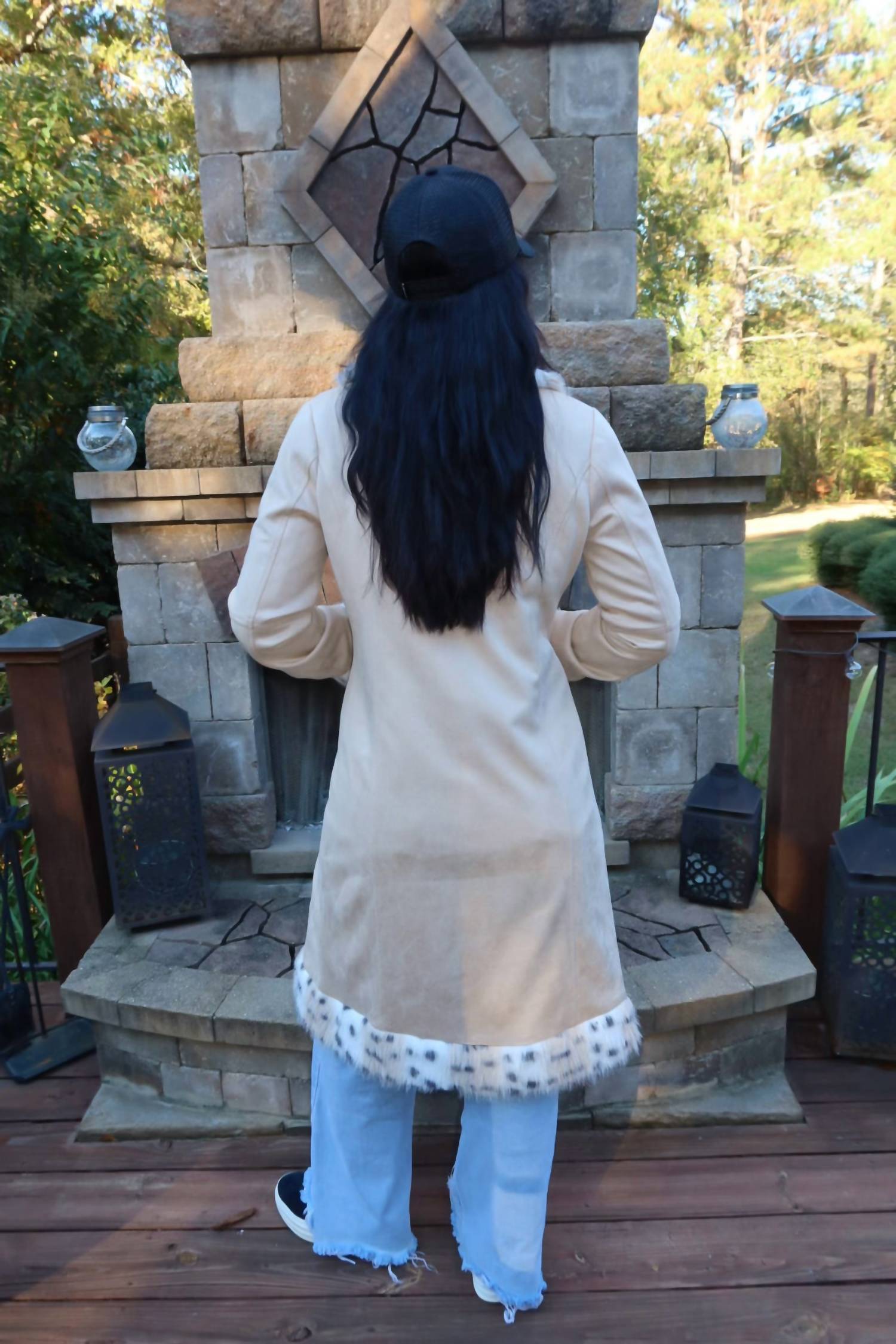 Act Pretty - Leopard Fur Suede Coat