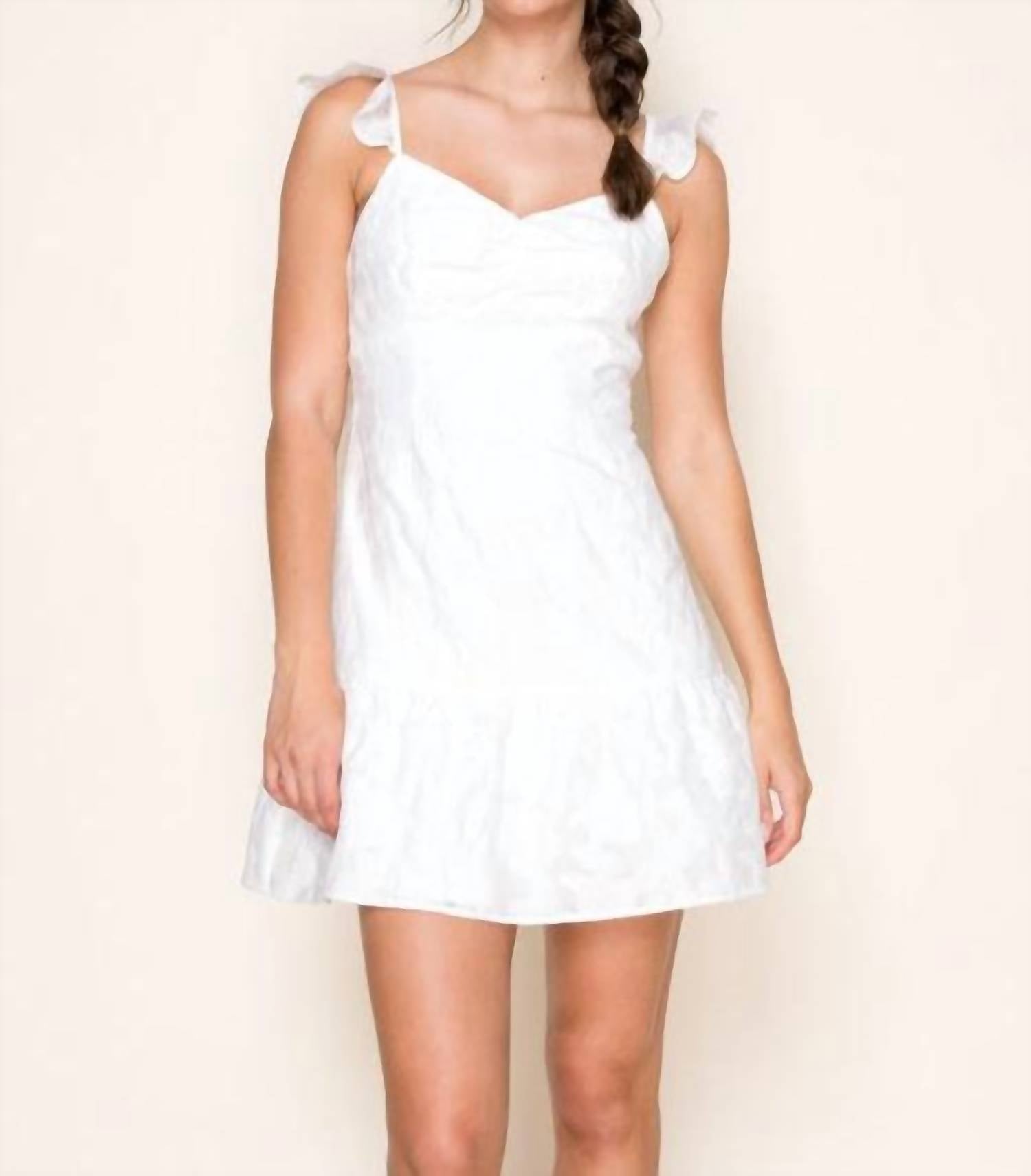 B.Right - Sweet Melody Whimsical Floral Ruffle Mini Dress