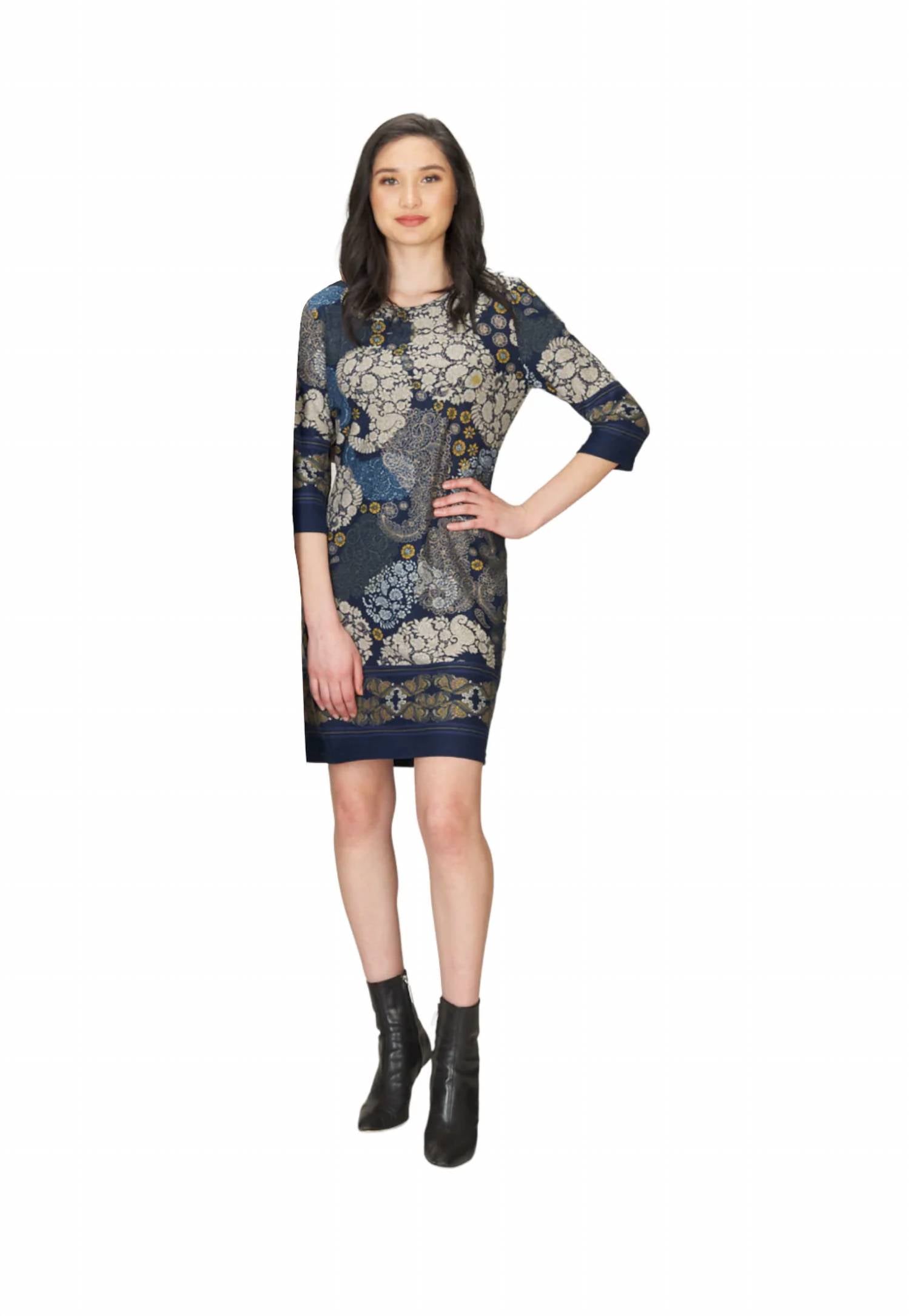 Papillon - Paisley Border Print Dress