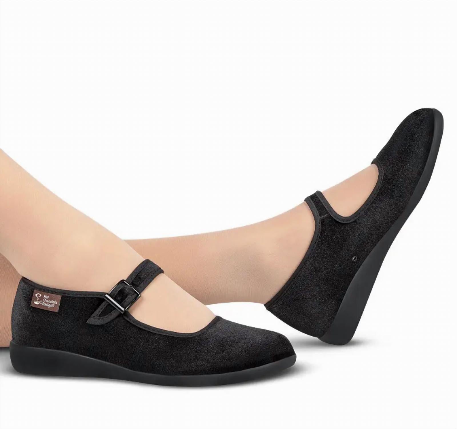 Hot Chocolate Design Women's Velvet Mary Jane Flat in espresso martini - women's flats - view 5