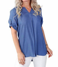 Michael Tyler - V-neck Short Sleeve Top