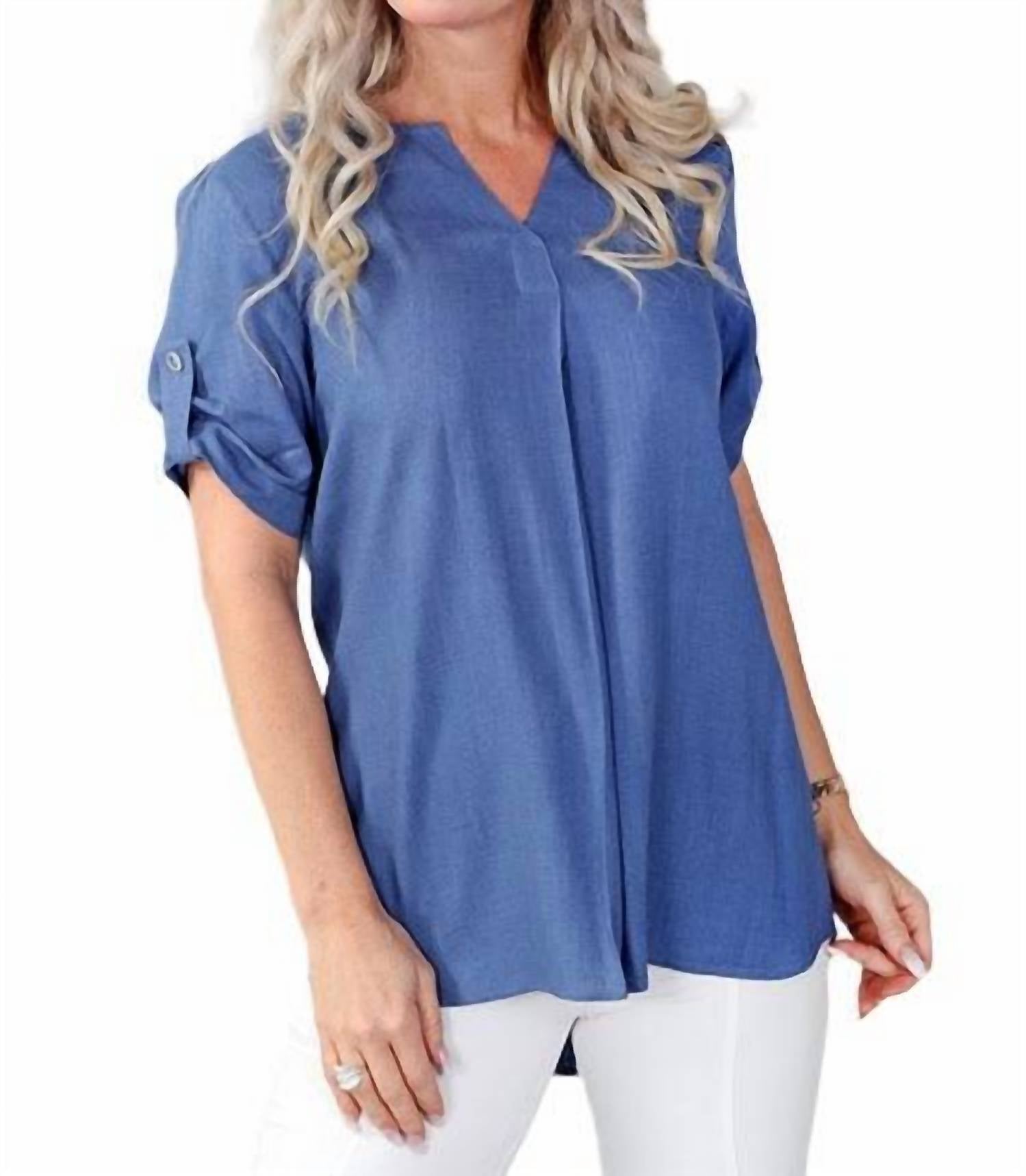 Michael Tyler - V-neck Short Sleeve Top