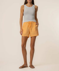 KUT FROM THE KLOTH Katana Linen Drawstring Short in citrus wash - women's shorts