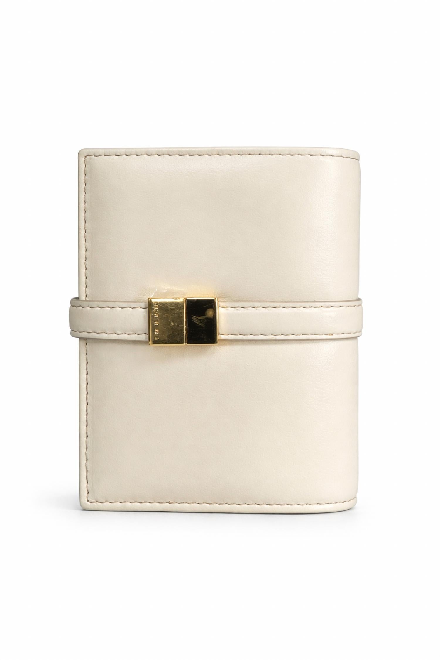 MARNI Women's Prisma Billfold Leather Wallet in lily white - women's bag