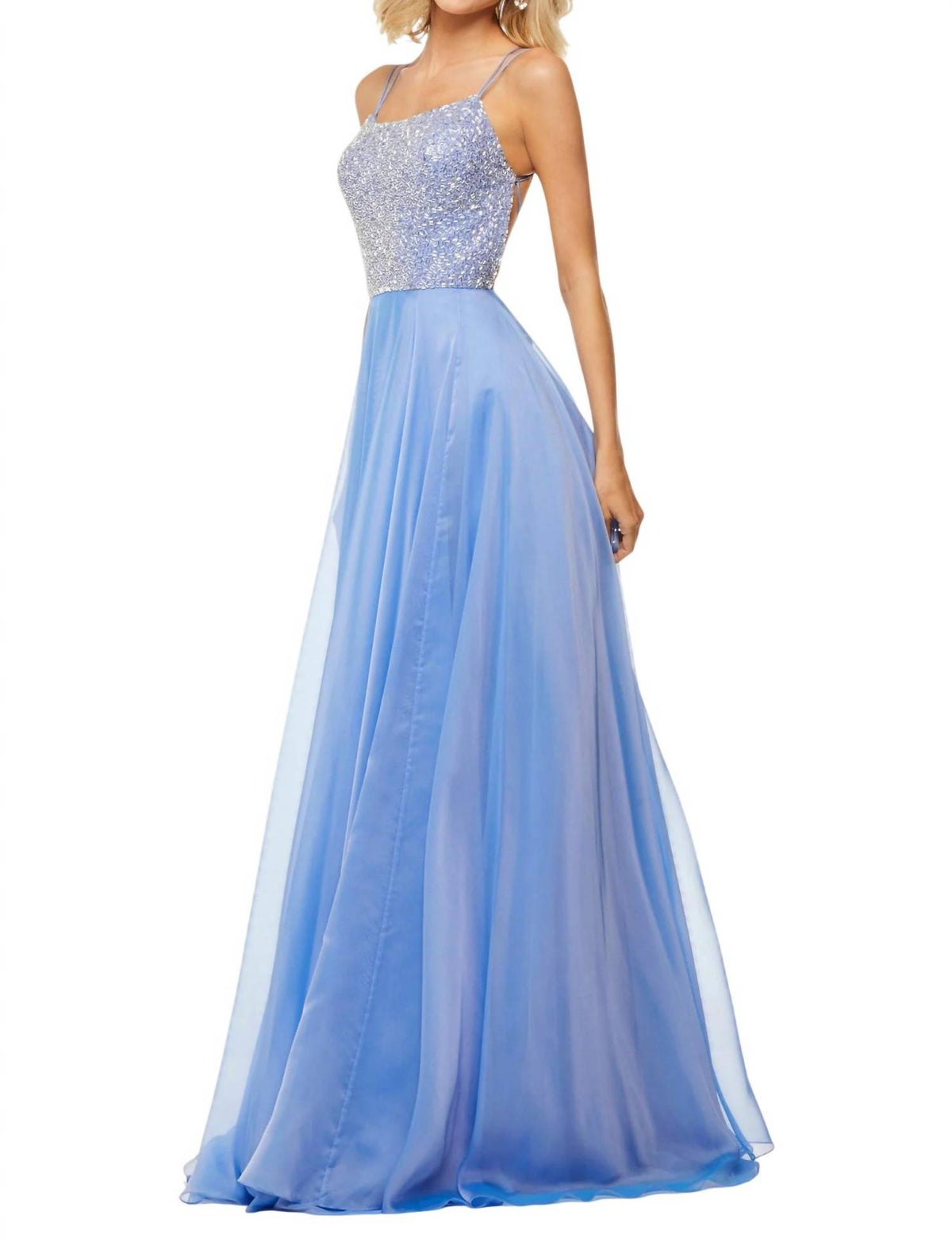 Sherri Hill - Beaded Lace-up Back Dress